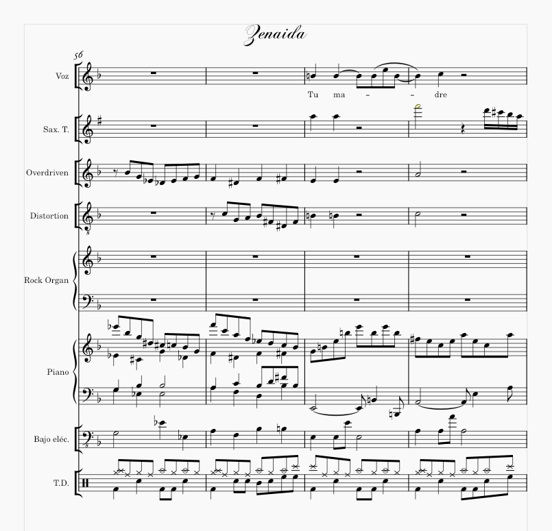 Fragmento de «Zenaida»